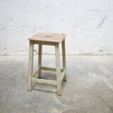 Vintage wooden workshop stool