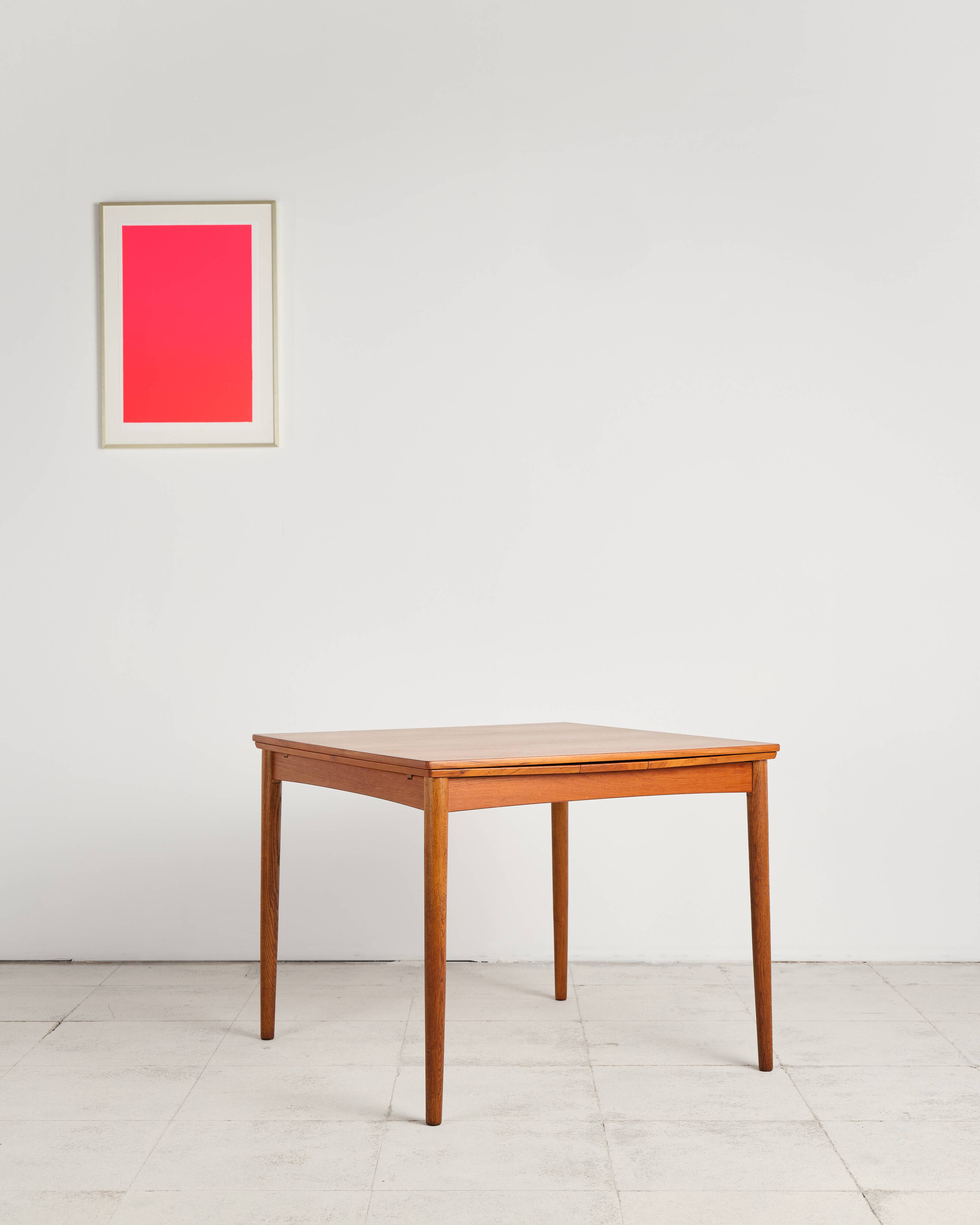 Extendable teak table by Poul Hundevad, Denmark