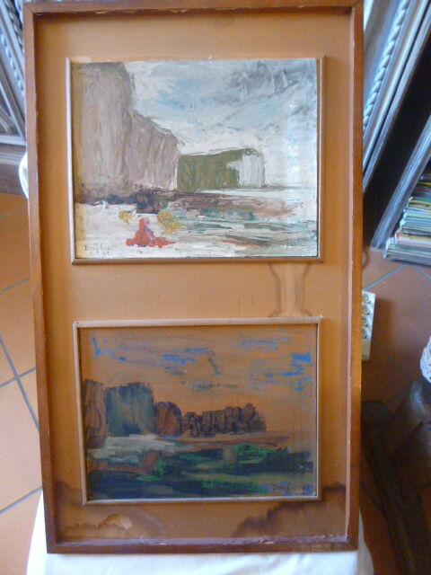 Paintings on wood signed darba 1962