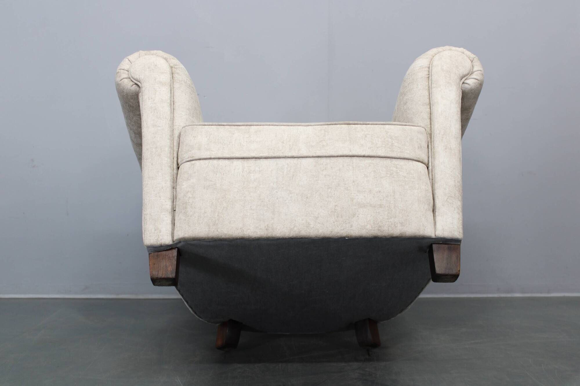 Pair of Art Deco club armchairs, Czechoslovakia, 1940s
