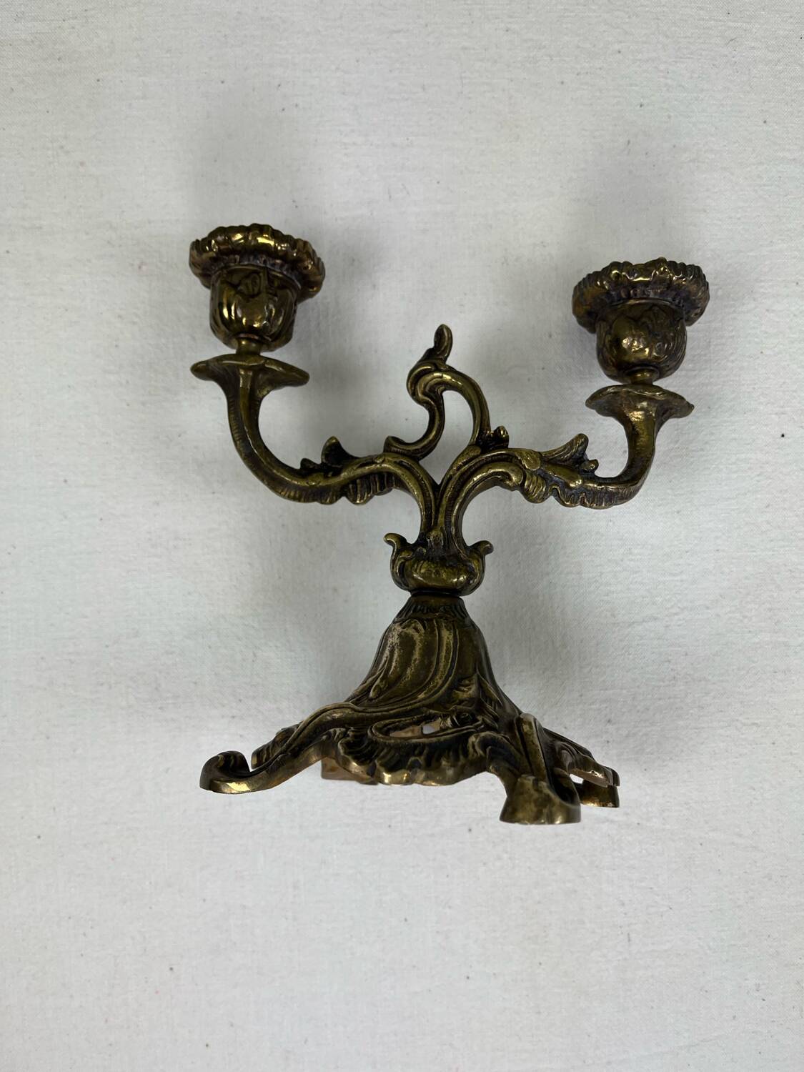 Antique bronze candlestick