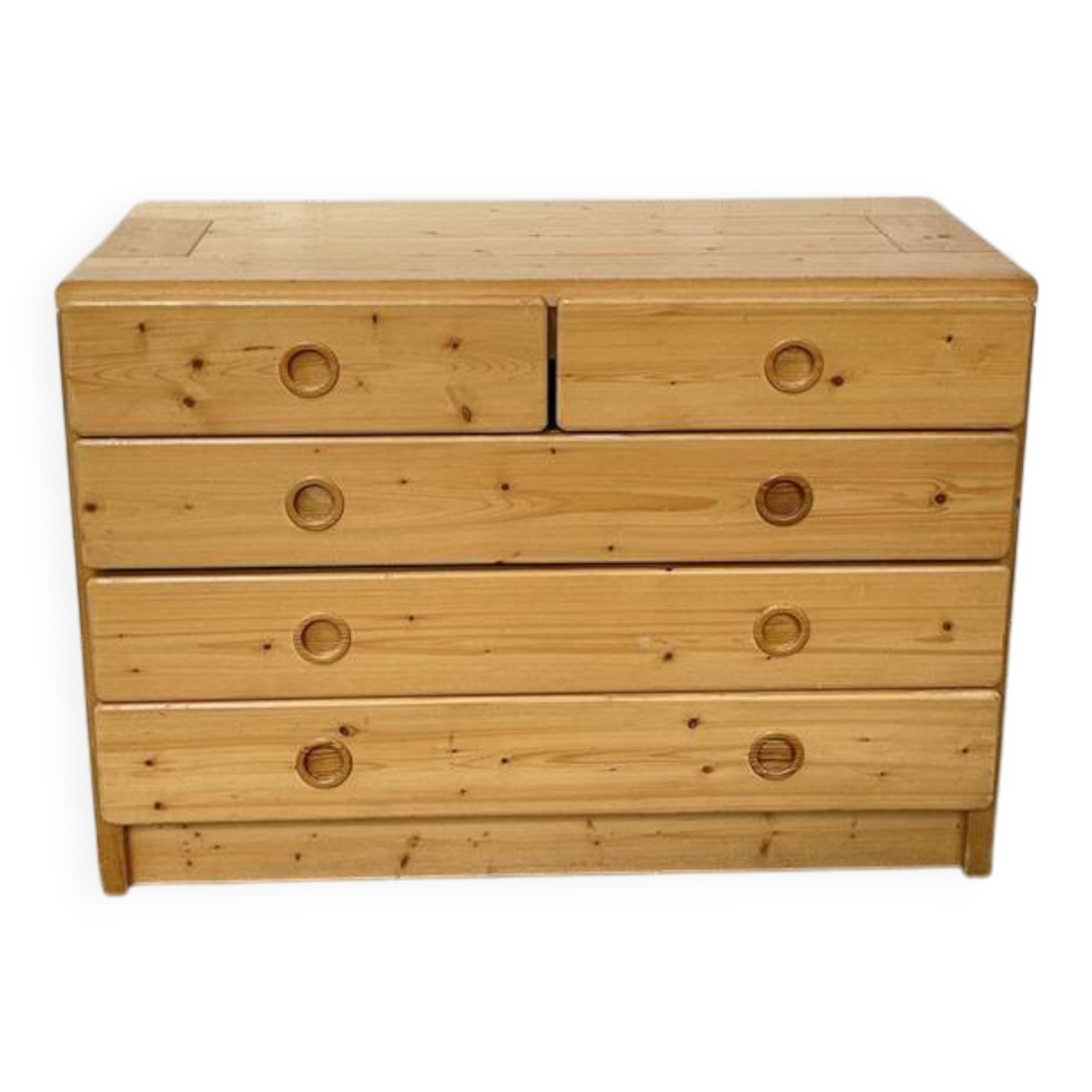 Pine chest of drawers Les Arcs 1960