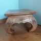 Coffee table with plant holder, end of sofa, carved wood, Indonesia