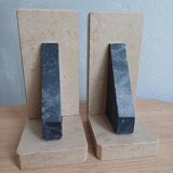2 Stone Bookends – Art Deco Minimalist Design, France, c. 1930s–1950s