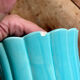 Cache-pot en céramique turquoise
