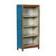 Floor library 4 tablets wood old teak piece of origin india 77x36x165cm