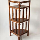 Rattan angle shelves