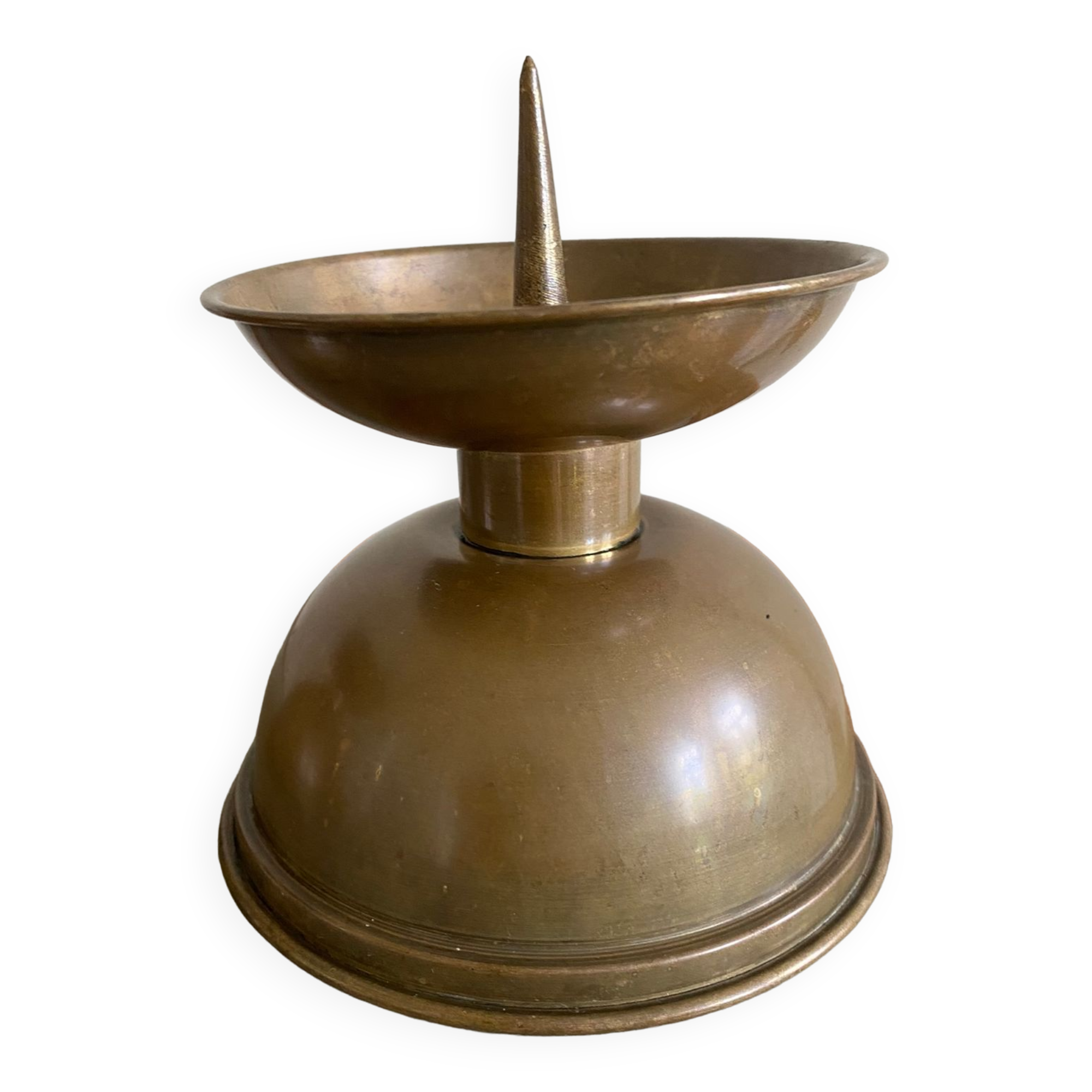 Pair of brass church candlesticks