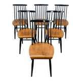 6 Fanett chairs by Ilmari Tapiovaara, Scandinavian, 1960s
