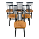 6 chaises Fanett par Ilmari Tapiovaara, scandinave, années 60
