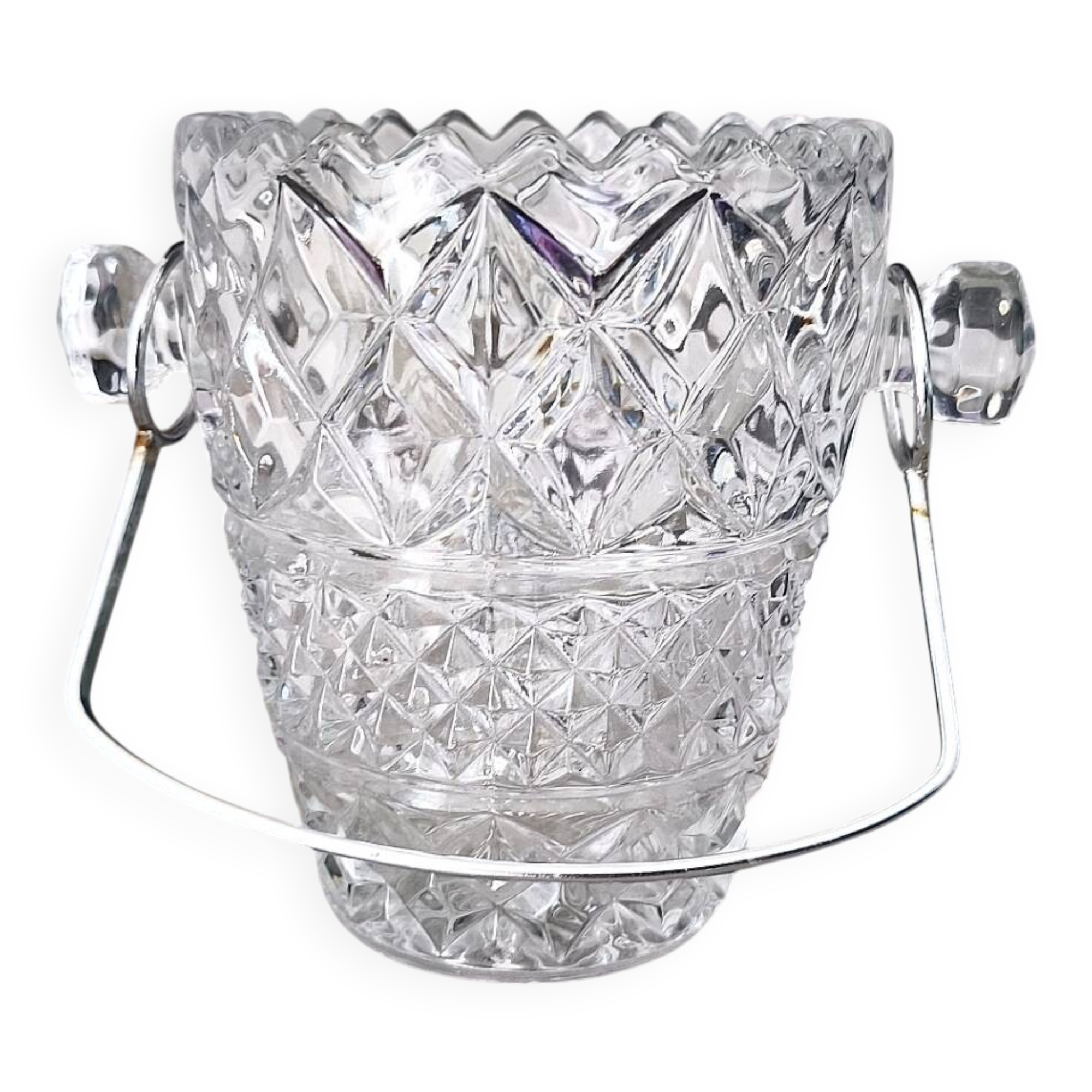 Vintage crystal ice bucket