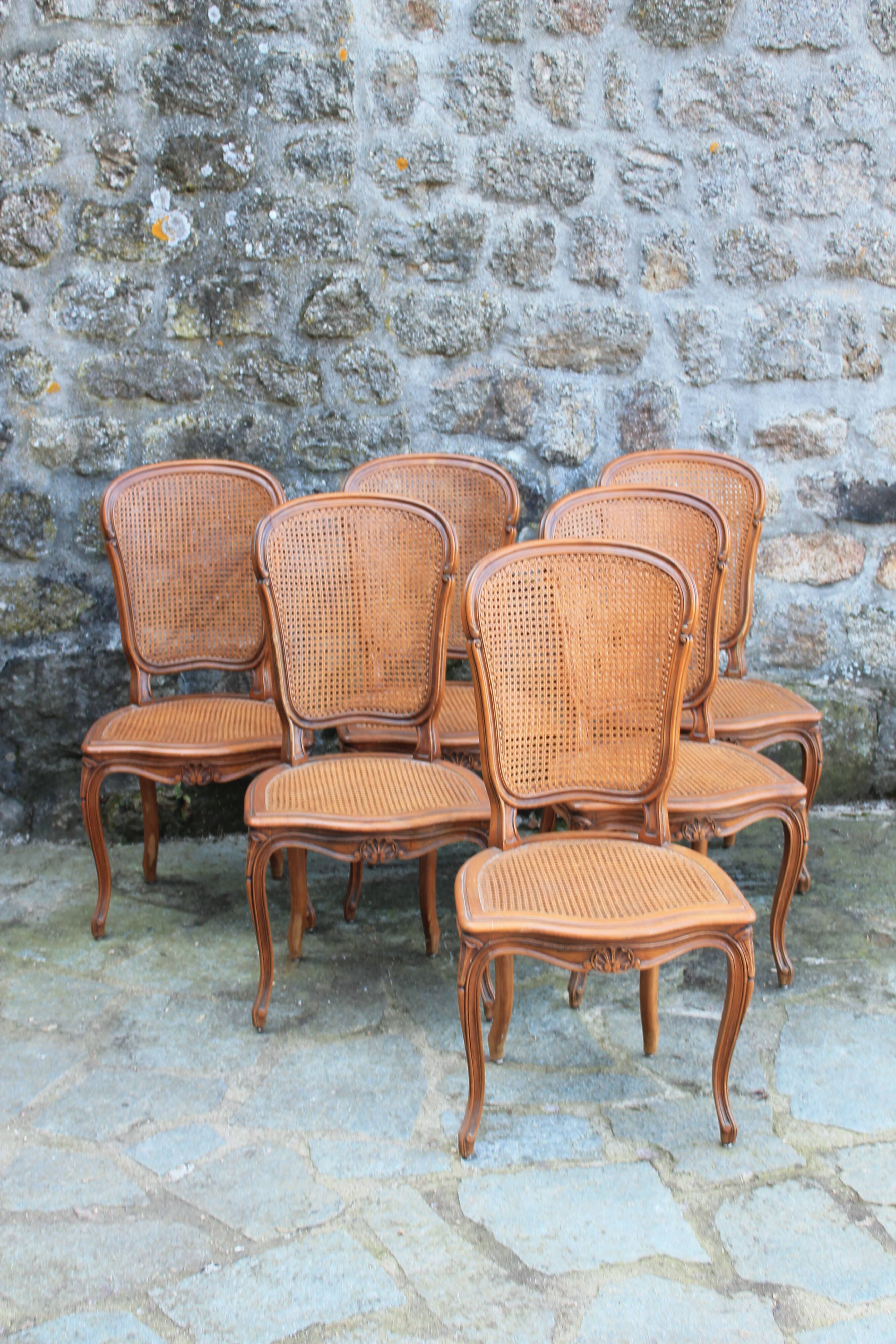 Set of 6 regency chairs