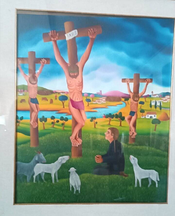 Oil painting on canvas Cesare Marchesini (Monza 1939) - Naive