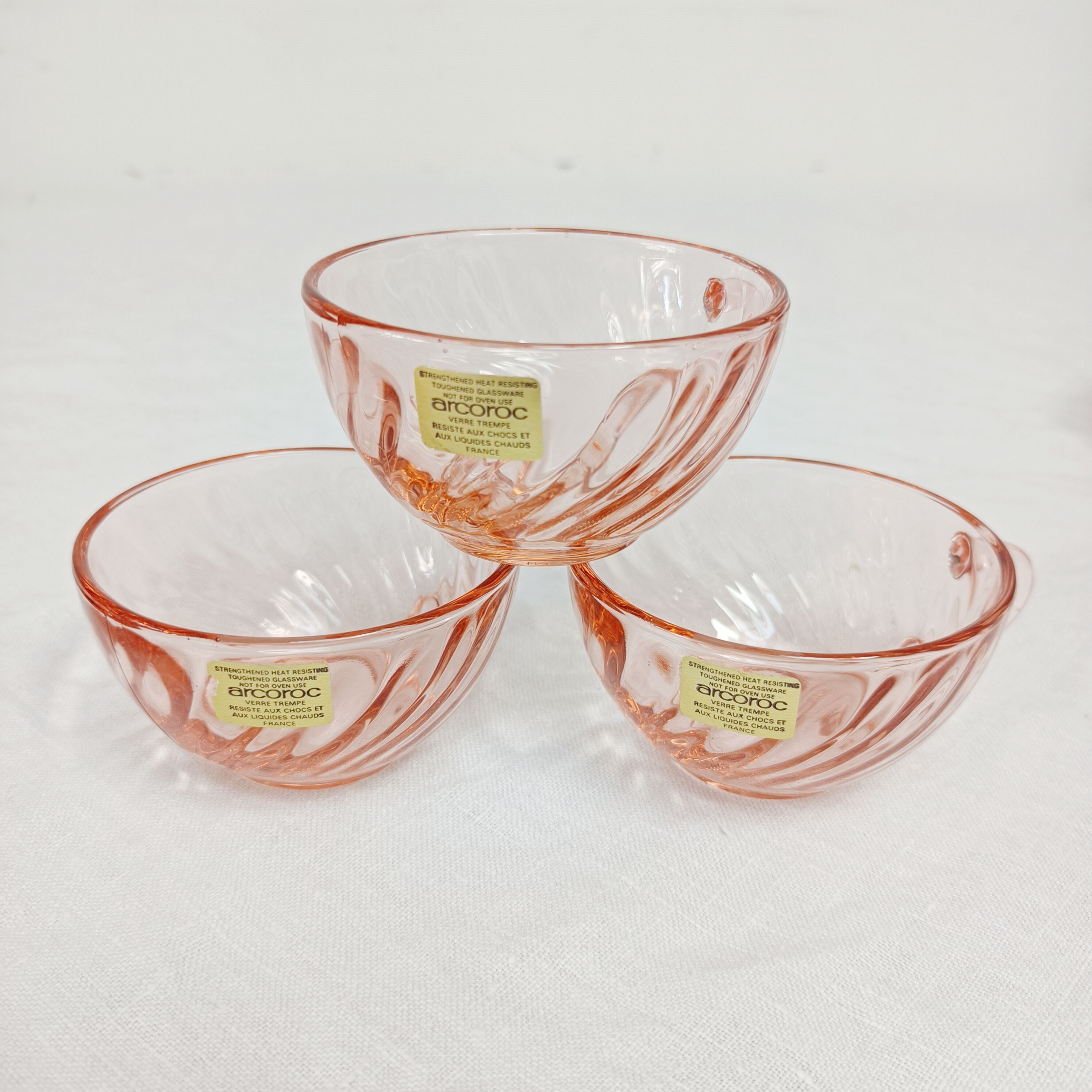Set of 6 coffee cups and saucers Arcoroc Rosaline