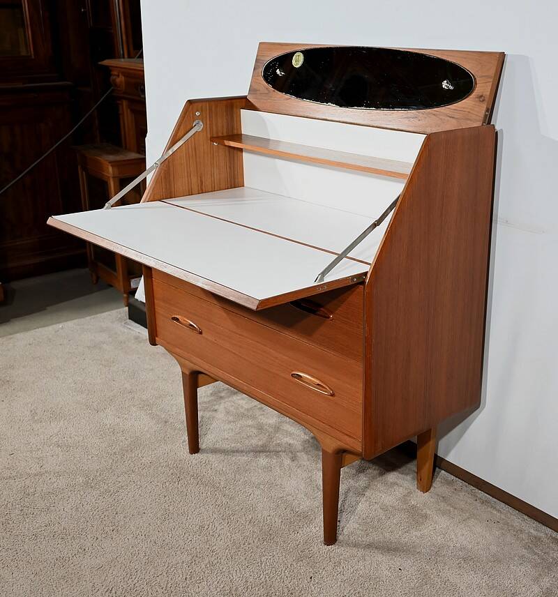 Secretary in Teak, stamped LB Kofod-Larsen, Denmark – 1960