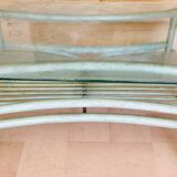 Bamboo and rattan coffee table circa 1980