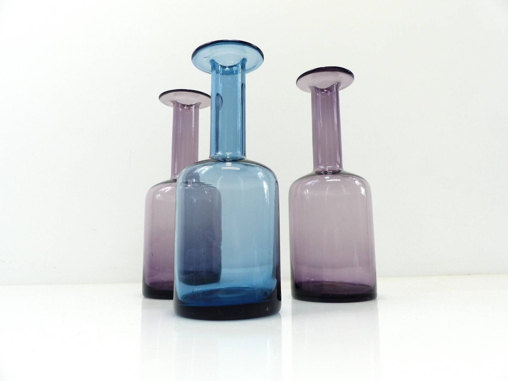 Set of three Gulvvase vases by Otto Brauer for Holmegaard – Denmark