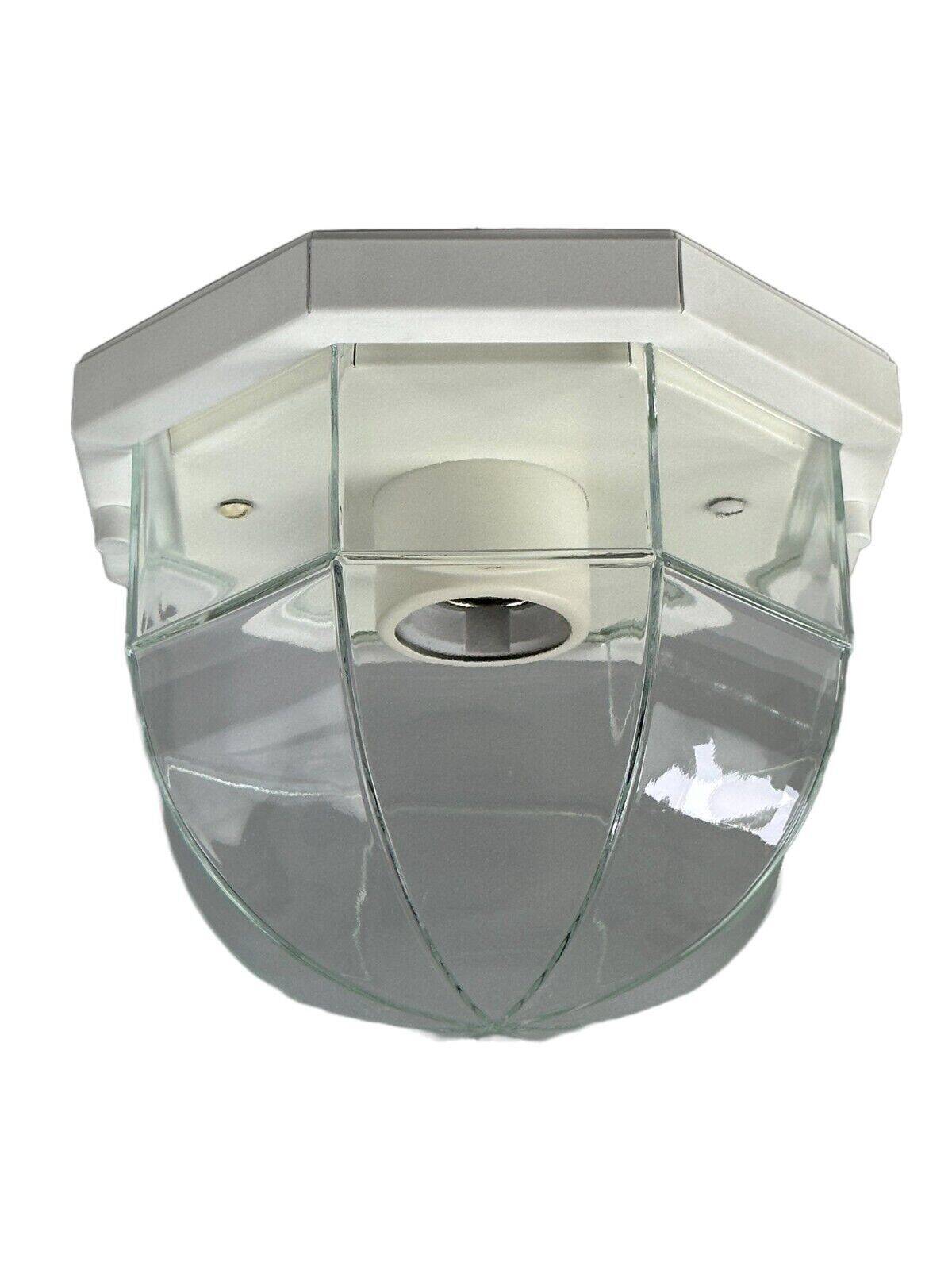 Plafonnier des années 60 70 Glashütte Limburg Allemagne Plafoniere verre et métal