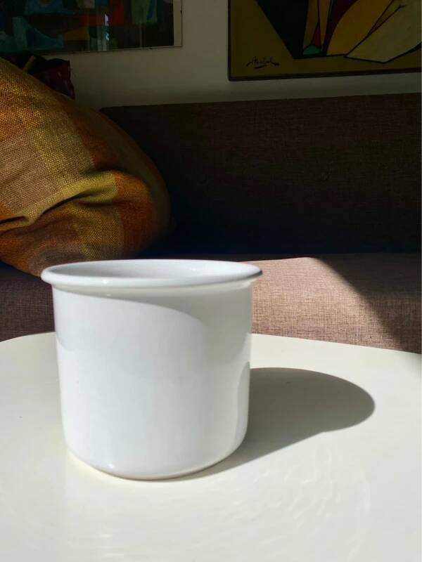 White cache pot