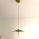 Suspension vintage en tôle émaillée verte, luminaire industriel ancien