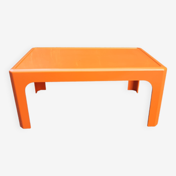 Table basse vintage orange