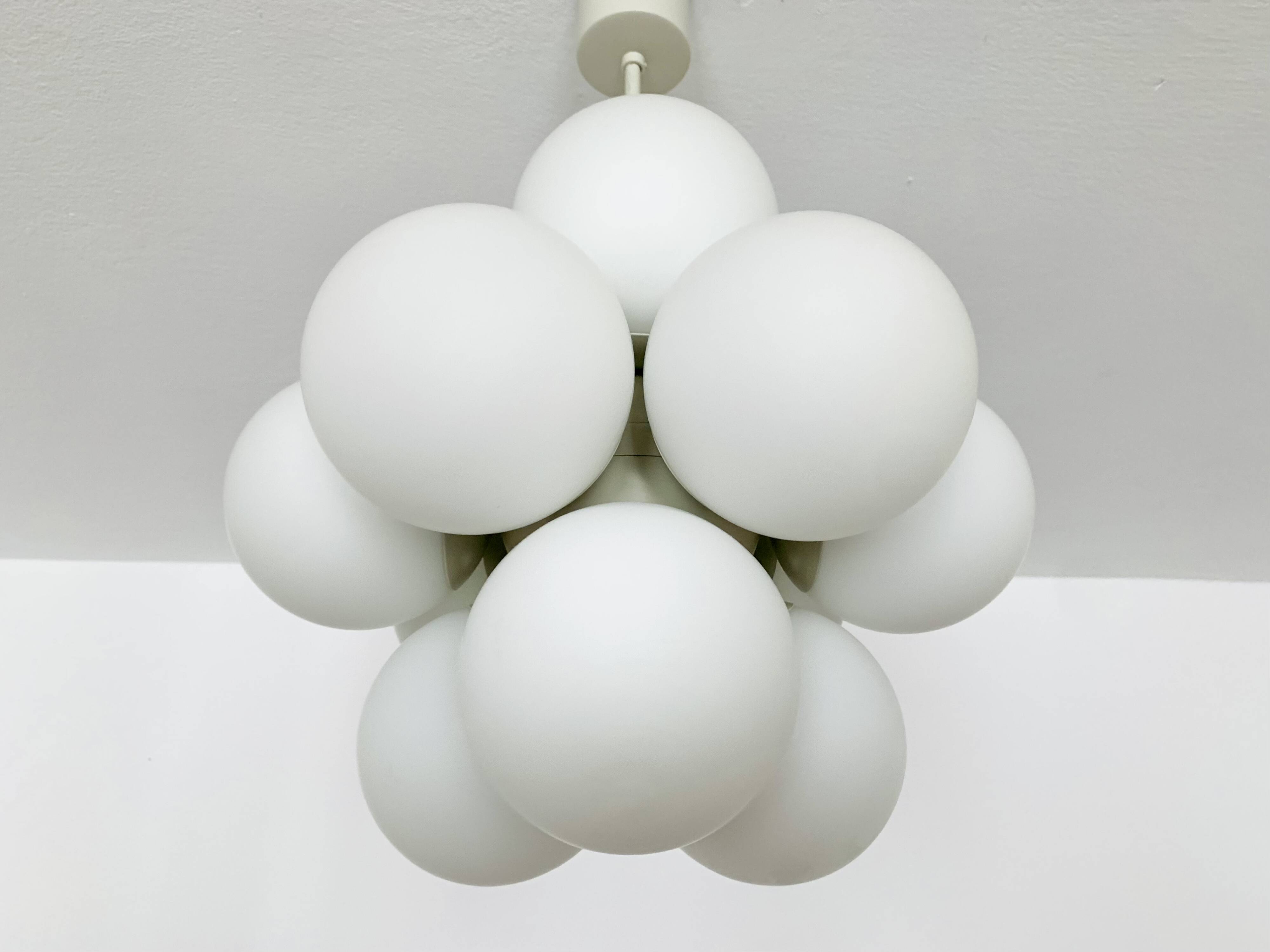 Opaline Sputnik Chandelier by Kaiser Leuchten
