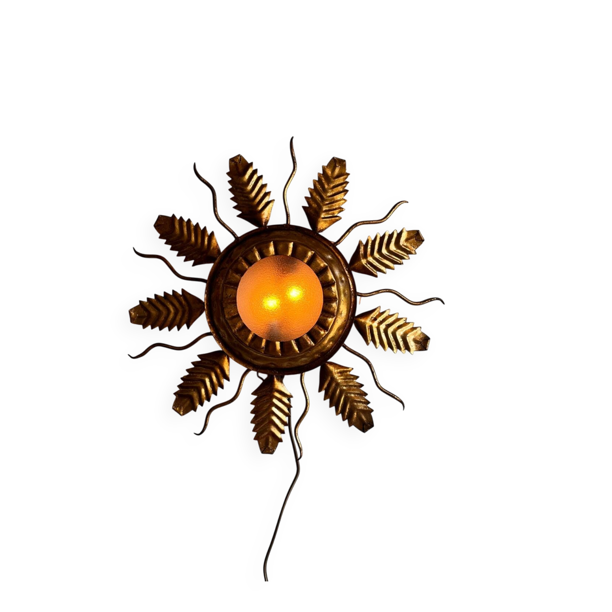 Mid Century Sunburst Wall scone Ceiling light
