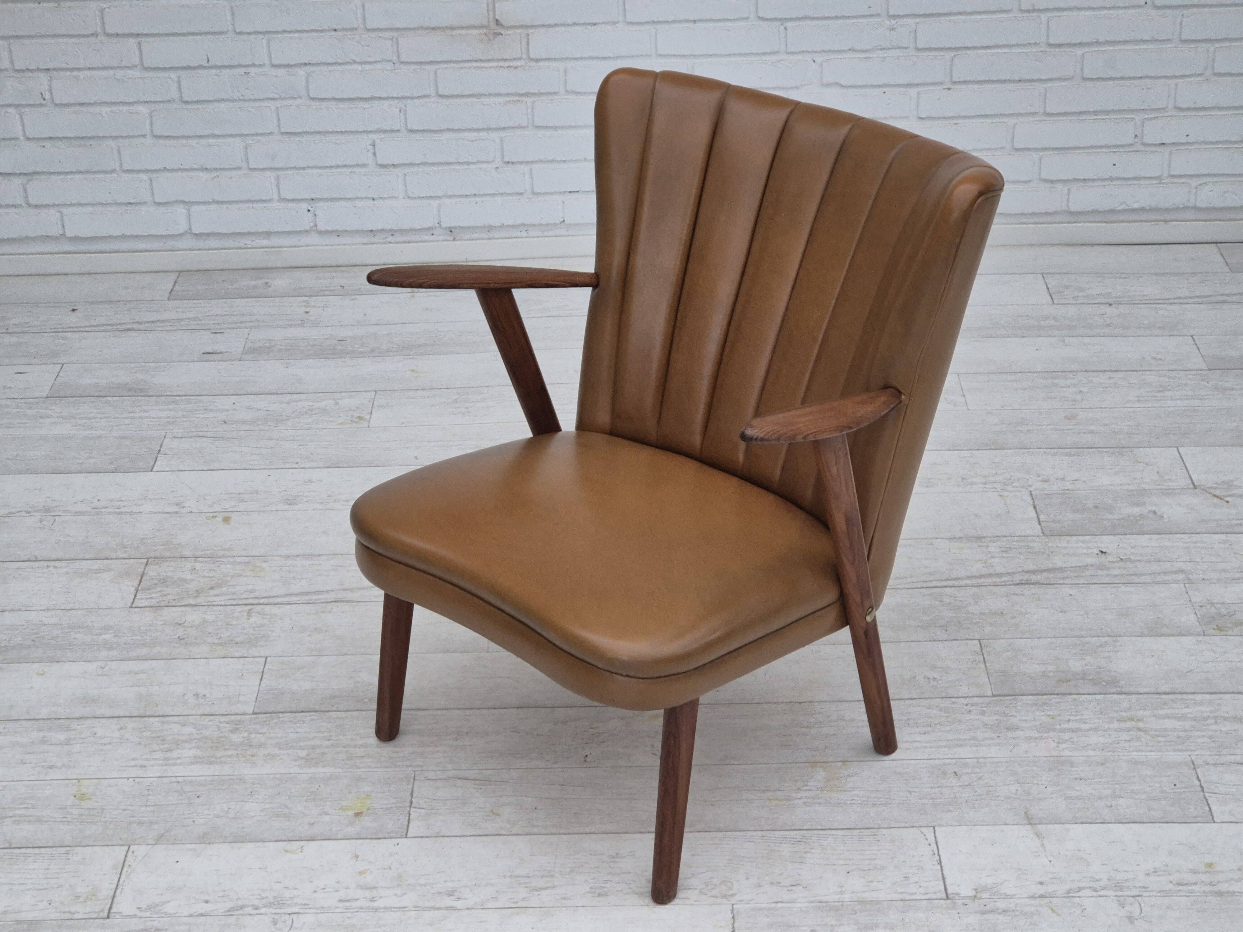 1960s, Danish design by Erhardsen & Andersen, armchair, original condition, teak wood.