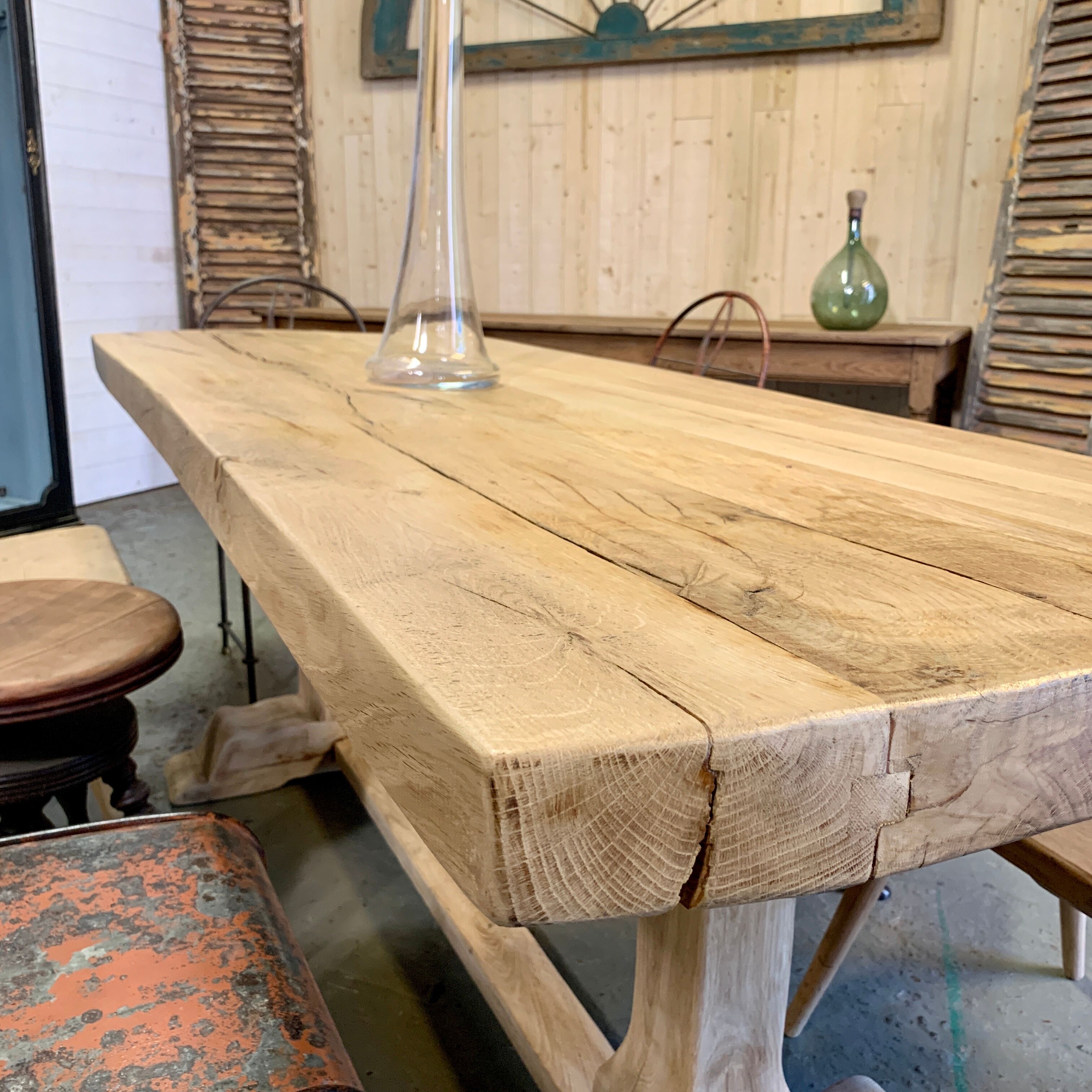 Farm table foot oak monastery 1930