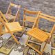 Set of 4 vintage mismatched folding chairs