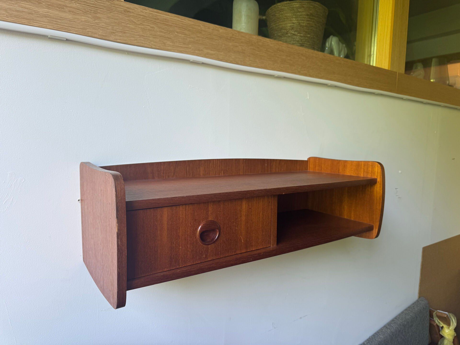 Vintage Danish Teak Floating Shelf