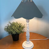 Shabby white patina wooden lamp base