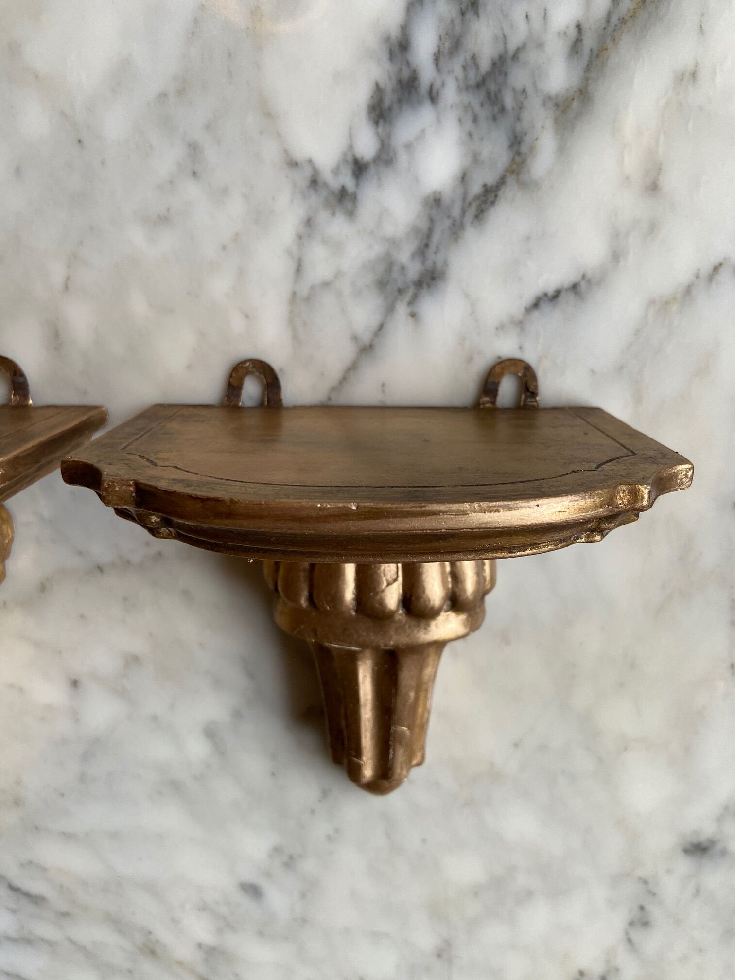 Pair of wall shelves