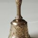 Cloche de Table Antique/Sancho Panza/Écuyer de Don Quichotte .En bronze doré.14,5 x 6,5 cm