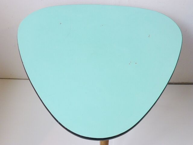 Tripod high table in pale green formica 1950 vintage 50's rockabilly