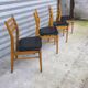 Set of 4 Scandinavian chairs from the 1960s.