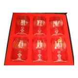 Set of 6 arques crystal cognac glasses. 25 cl.