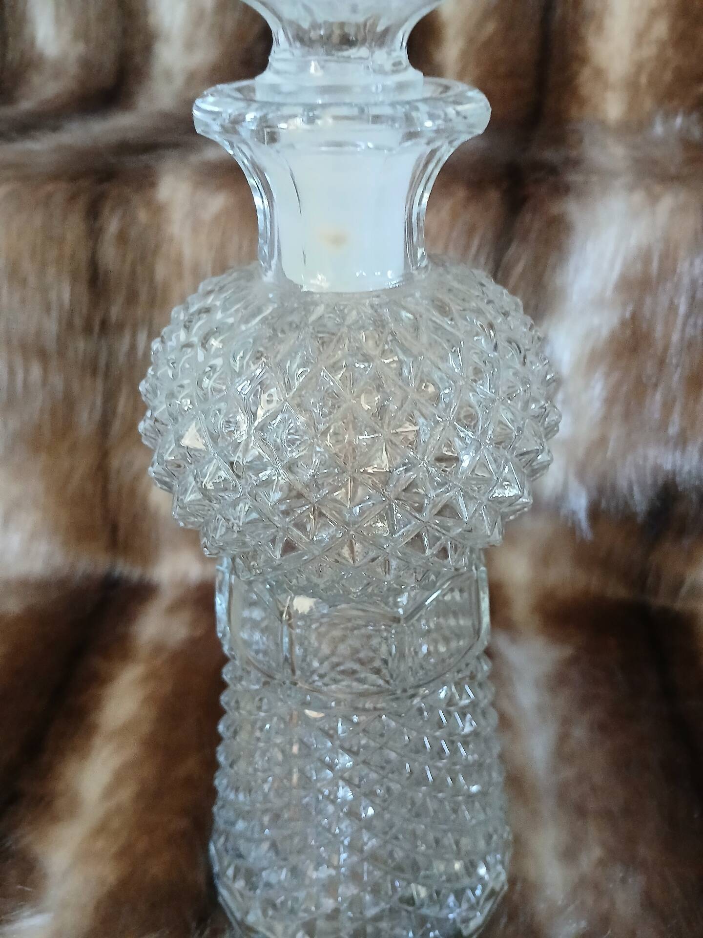 Vintage cut glass carafe