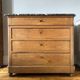 20th century Louis Philippe style wood and marble chest of drawers