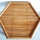 Bamboo side table, bamboo coffee table, bamboo stool.