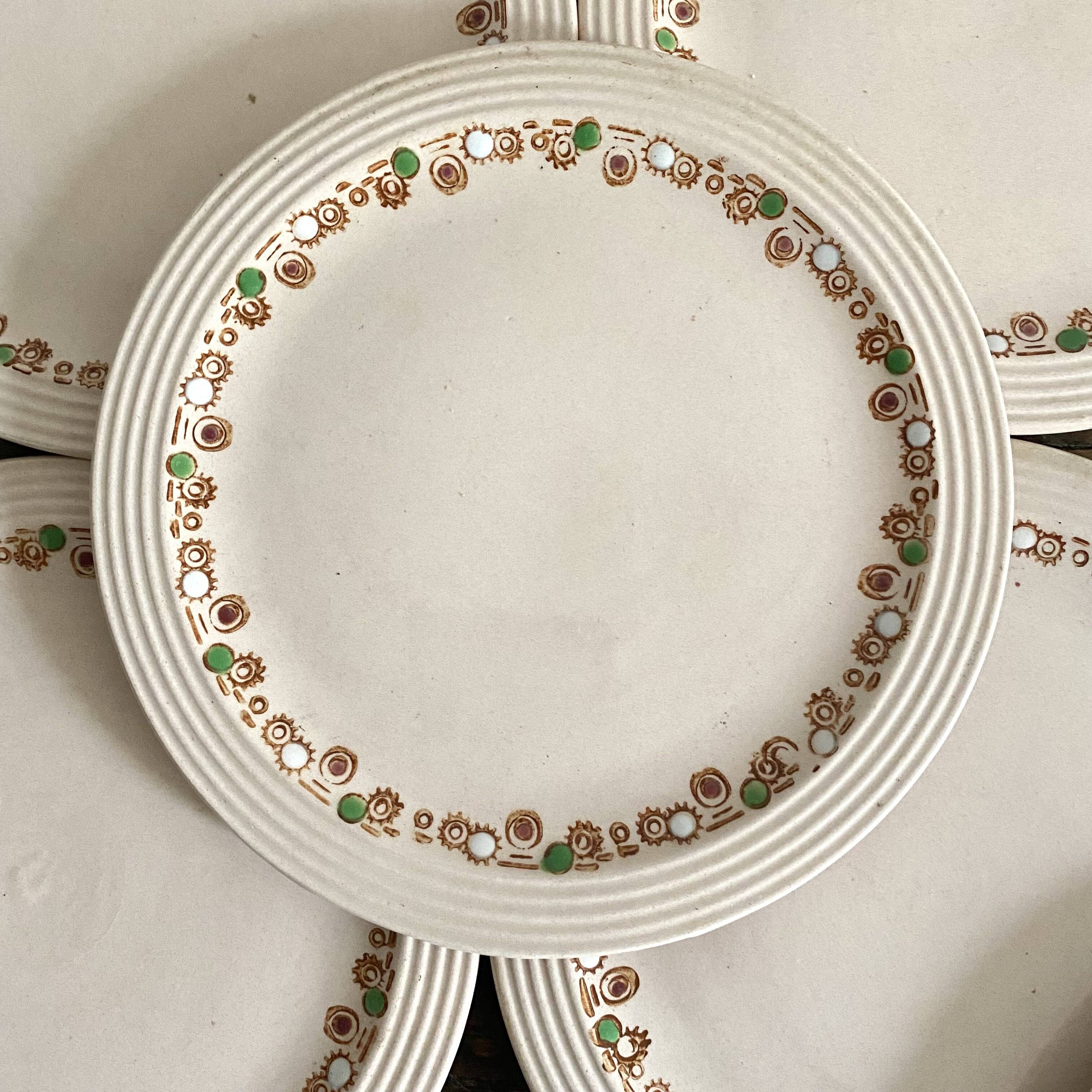 Longwy Art Deco Betty dessert plates
