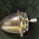 Space Age pivoting floor ashtray in anodised gold aluminium – Mettawa