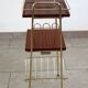 Magazine rack with 2 shelves and lighting from the 50s/60s
