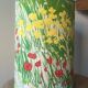 Fun vintage red ceramic lamp - 1960s / 1970s