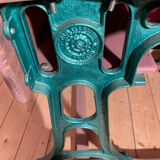 Cast iron and wood school desk