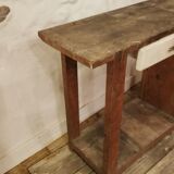 Established console wood drawers workshop