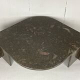 Italian marble teardrop coffee table, 1980s