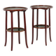 Thonet. Pair of side tables with 2 tops in stained beech. 1900s.