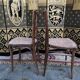 Suite of 10 bistro chairs in cannage