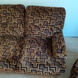 Set vintage sofa bed and 2 armchairs